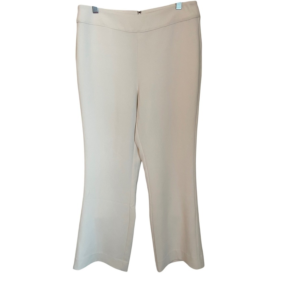 Marie Oliver Mia Crop Kick Flare Pants Bone Crepe Size 4 Career Quiet Luxury